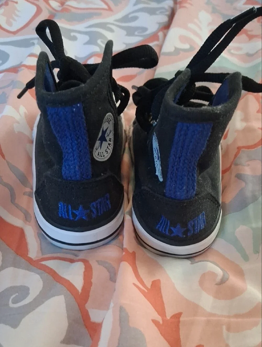 Converse Toddler Black High-Top Sneakers with White Toe